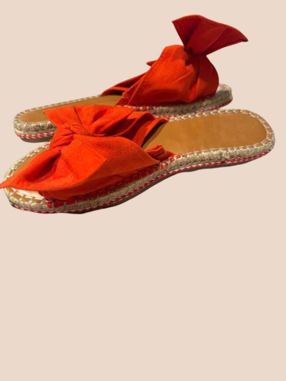 Universal Thread Orange Bow Espadrille Slide